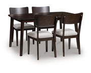 Mallenette Dining Table and 4 Chairs (Set of 5)