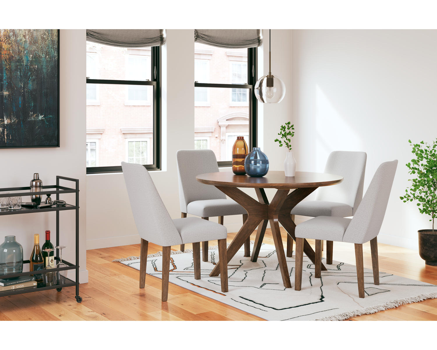 Lyncott Dining Table and 4 Chairs