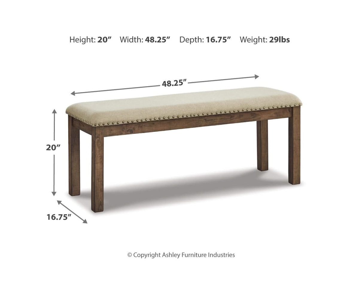 Moriville Dining Table and 4 Chairs and Bench