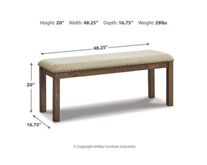 Moriville Dining Table and 4 Chairs and Bench