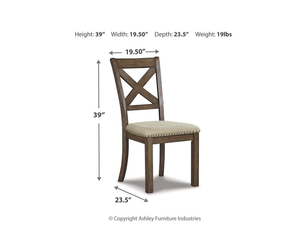 Moriville Counter Height Dining Table, 4 Barstools and Server
