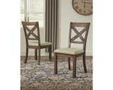 Moriville Counter Height Dining Table, 4 Barstools and Server