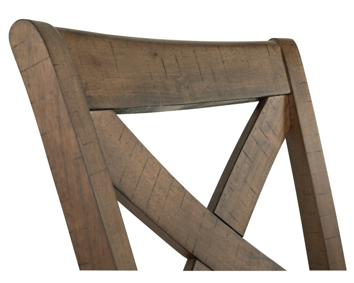 Mesa de comedor de altura de mostrador Moriville con 4 taburetes, banco y servidor