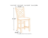 Moriville Counter Height Dining Table and 6 Barstools