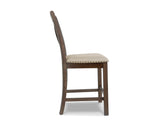 Mesa de comedor de altura de mostrador Moriville, 2 taburetes y banco