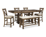 Mesa extensible de comedor de altura de mostrador Moriville