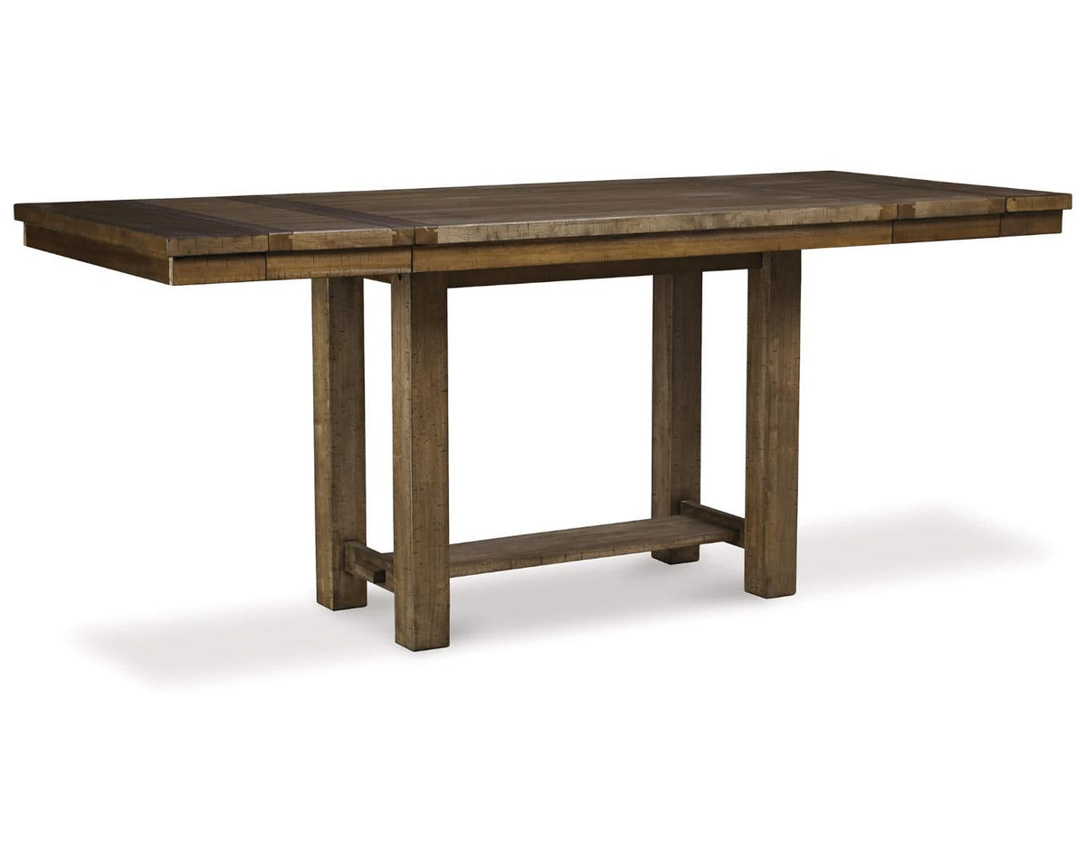 Moriville Counter Height Extension Table and 8 Barstools