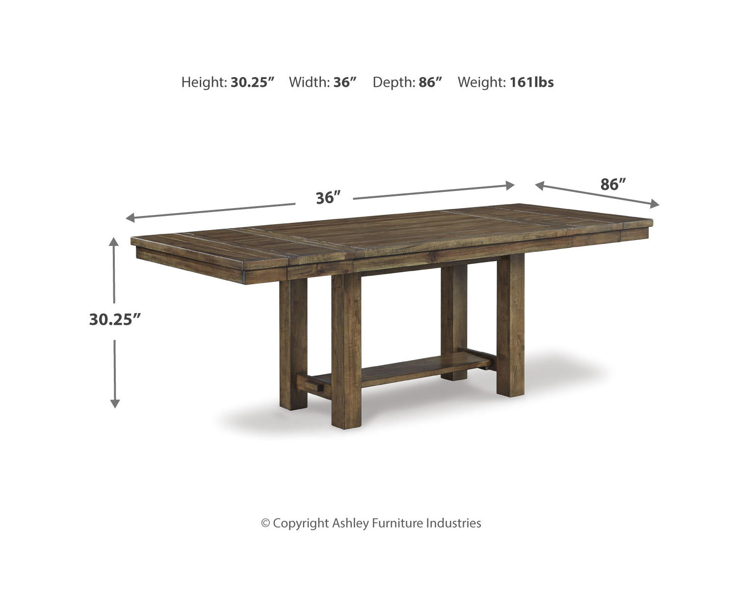 Moriville Dining Table and 4 Chairs and Bench