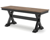 Mesa de comedor Wildenauer, 2 sillas y 2 bancos