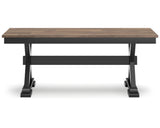 Mesa de comedor Wildenauer, 2 sillas y 2 bancos