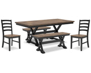 Wildenauer Dining Table, 2 Chairs and 2 Benches