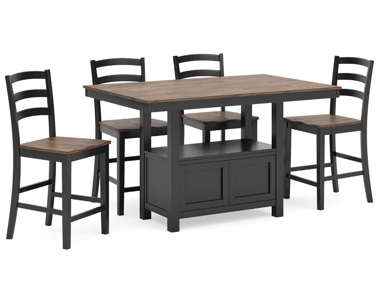 Wildenauer Counter Height Dining Table and 4 Barstools