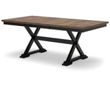 Mesa de comedor extensible Wildenauer y 6 sillas