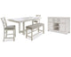 Robbinsdale Counter Height Dining Table, 2 Barstools, Bench and Server