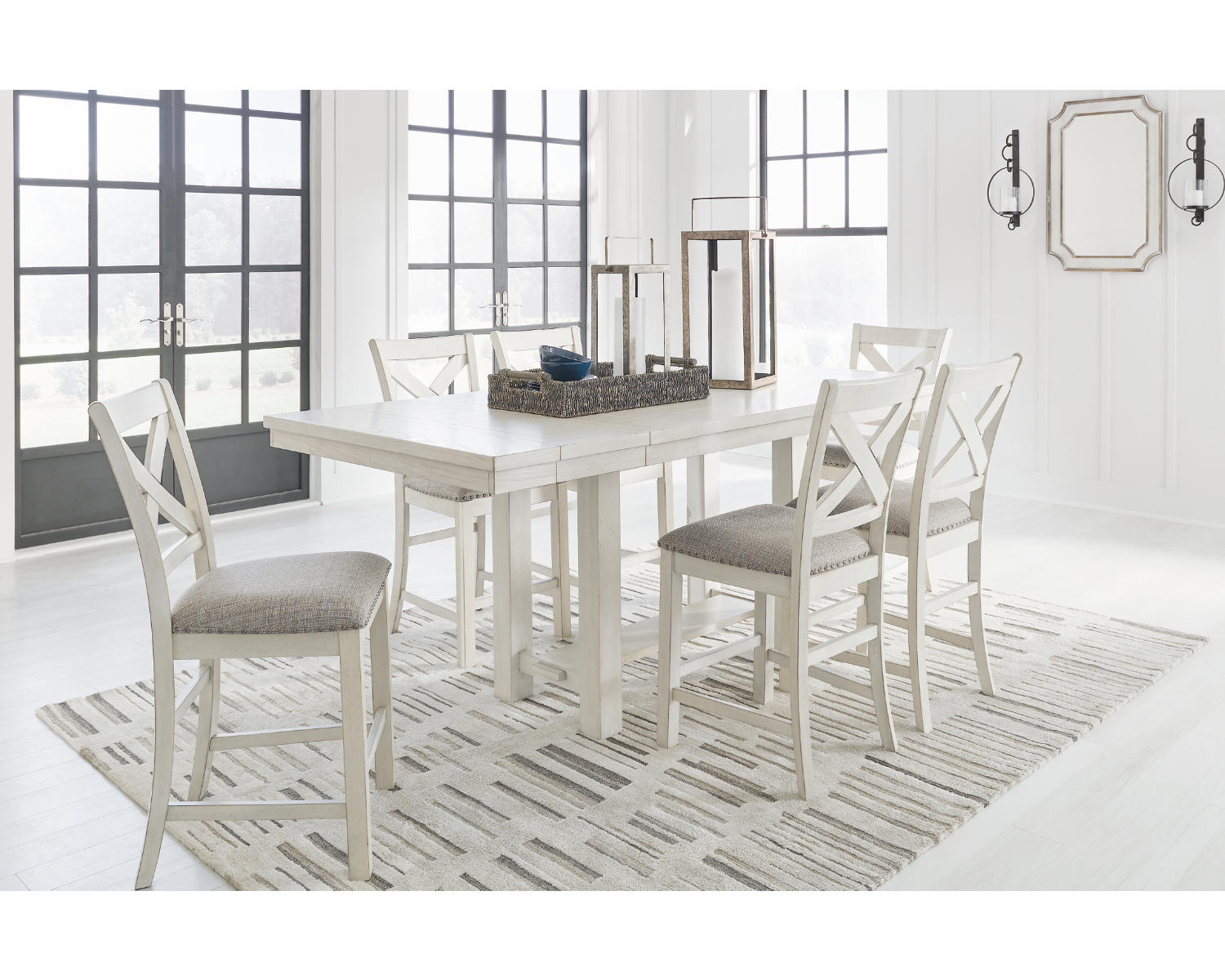 Robbinsdale Counter Height Dining Table and 6 Barstools