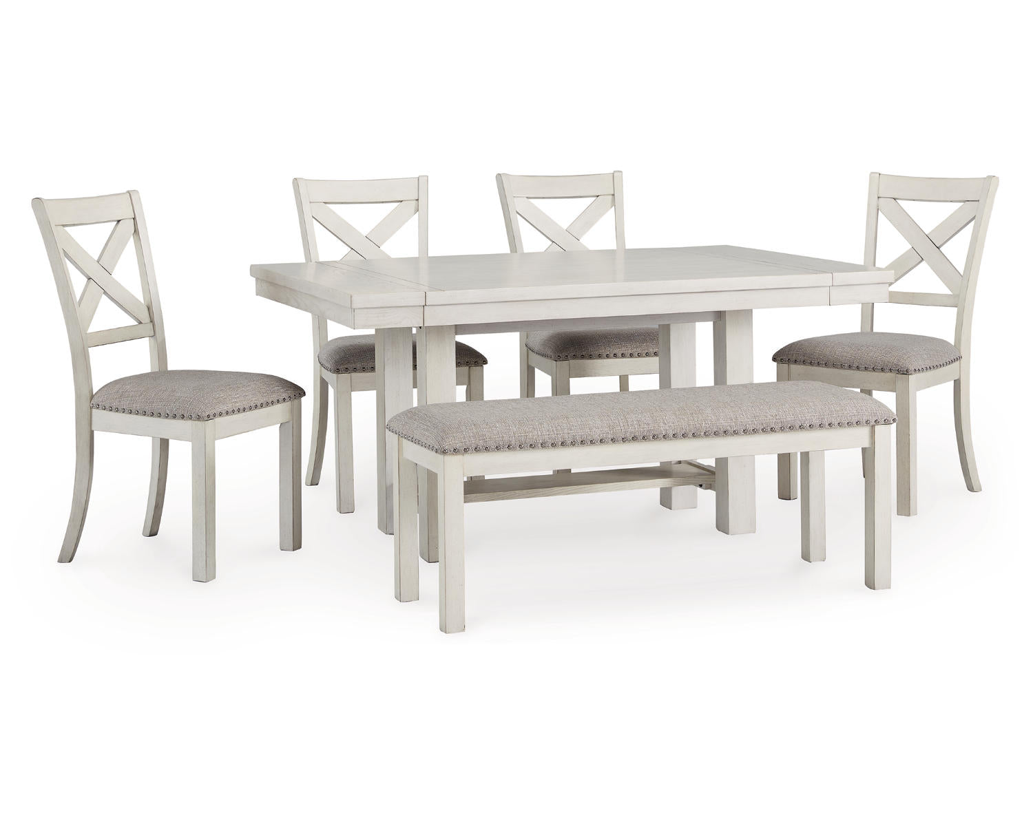 Robbinsdale Dining Table, 4 Chairs and Bench