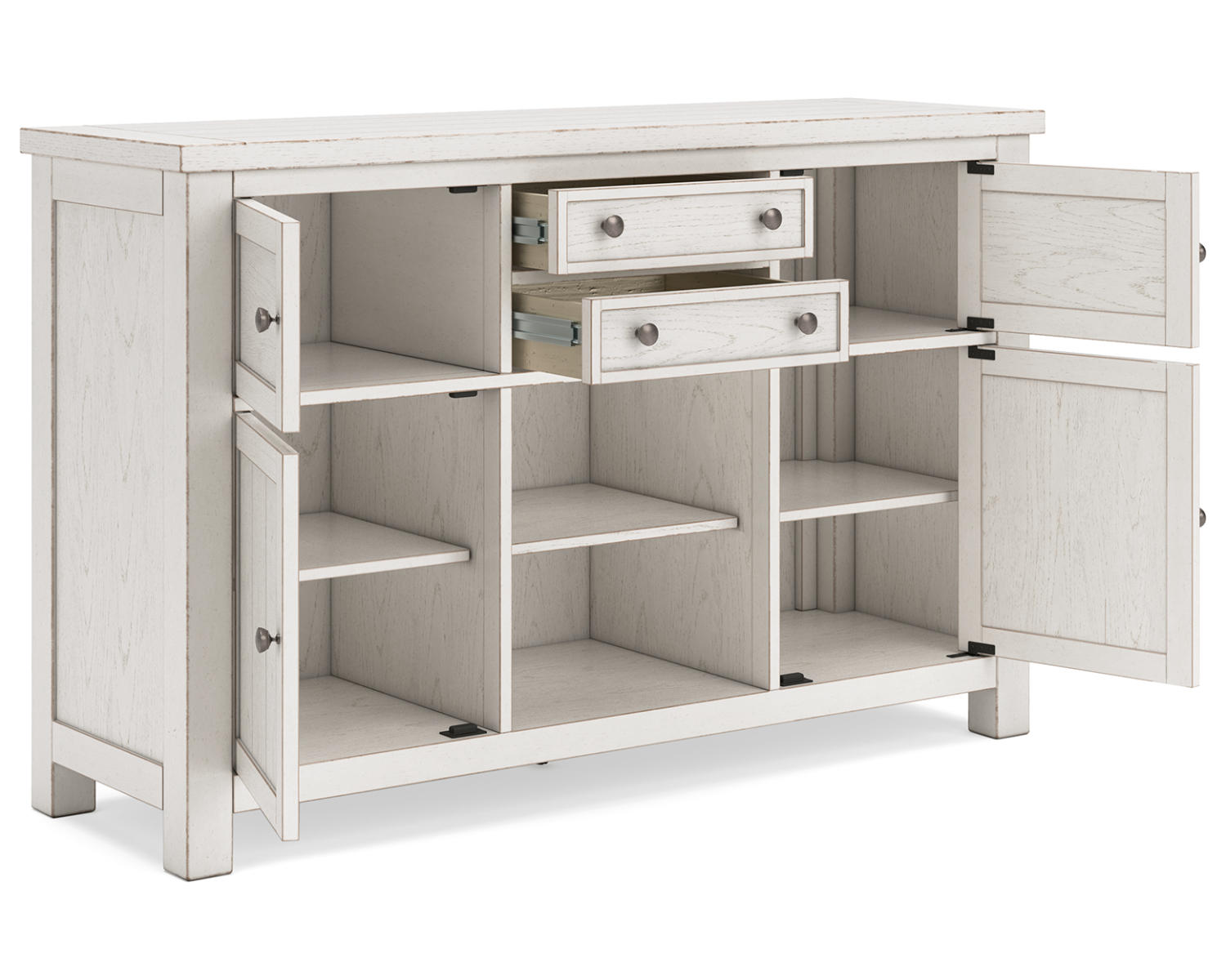 Robbinsdale Counter Height Dining Table, 2 Barstools, Bench and Server