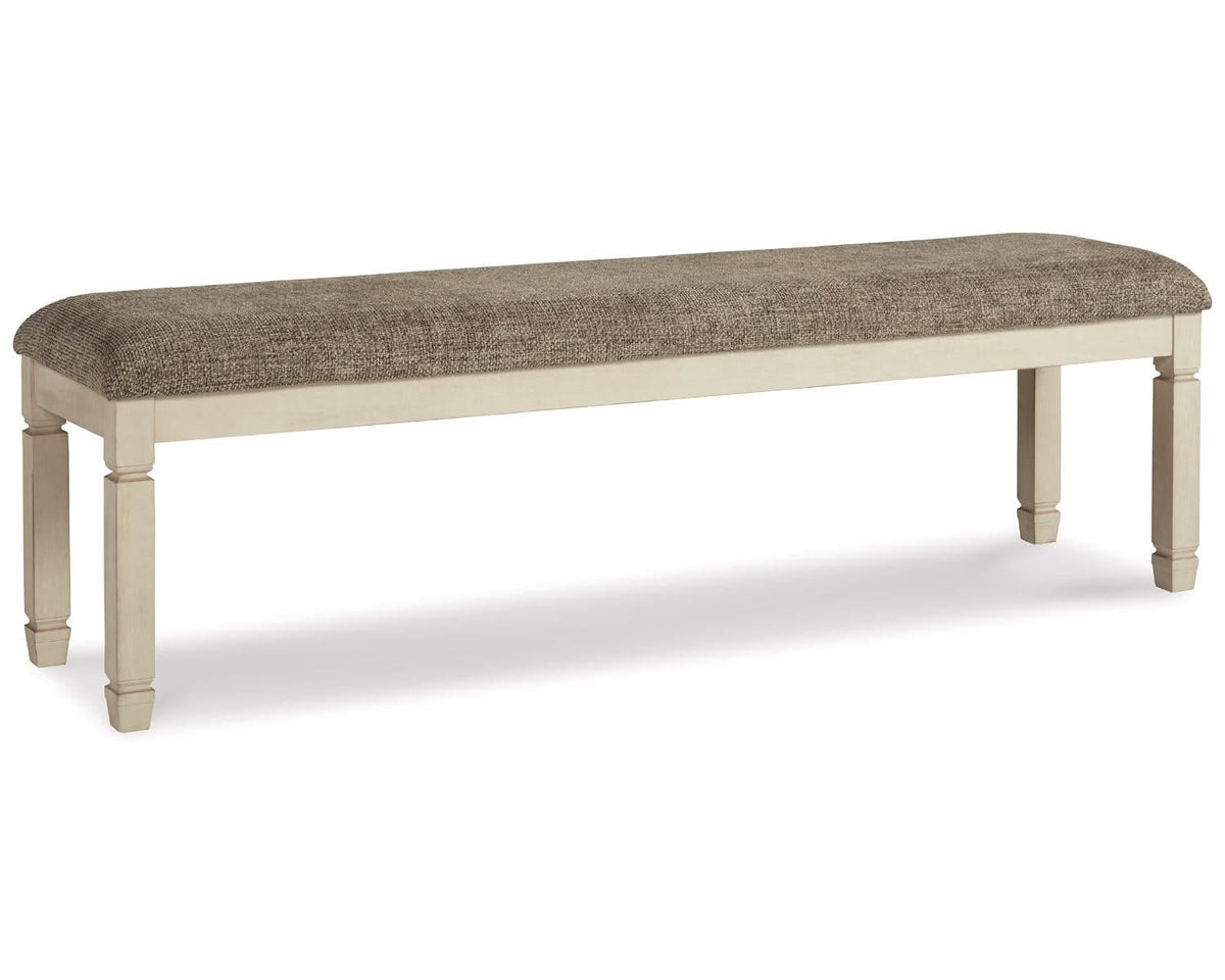 Mesa de comedor Bolanburg, 6 sillas y banco