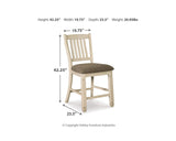 Mesa de comedor de altura de mostrador Bolanburg y 4 taburetes