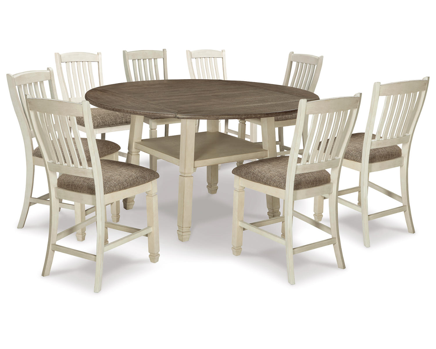 Bolanburg Counter Height Dining Table and 8 Barstools