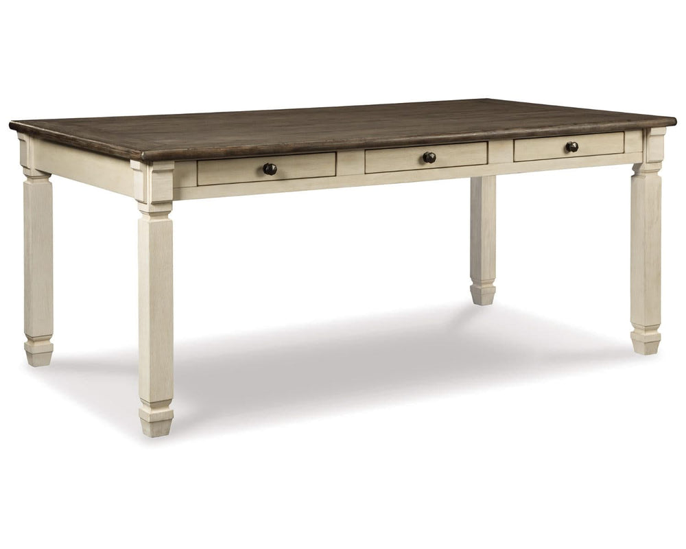 Bolanburg Dining Table, 4 Chairs, Bench, Server and Display Cabinet