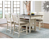 Mesa de comedor de altura de mostrador Bolanburg y 4 taburetes