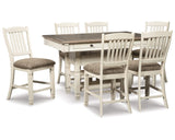 Mesa de comedor Bolanburg de altura de mostrador con 6 taburetes