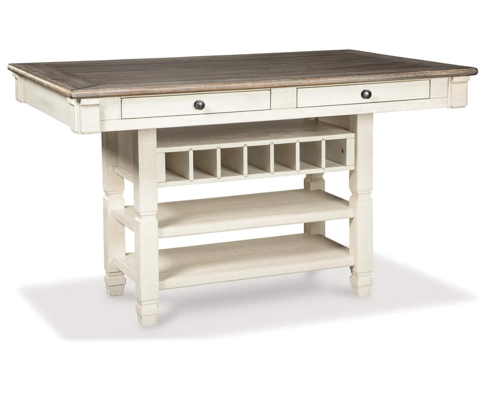 Mesa de comedor de altura de mostrador Bolanburg y 4 taburetes
