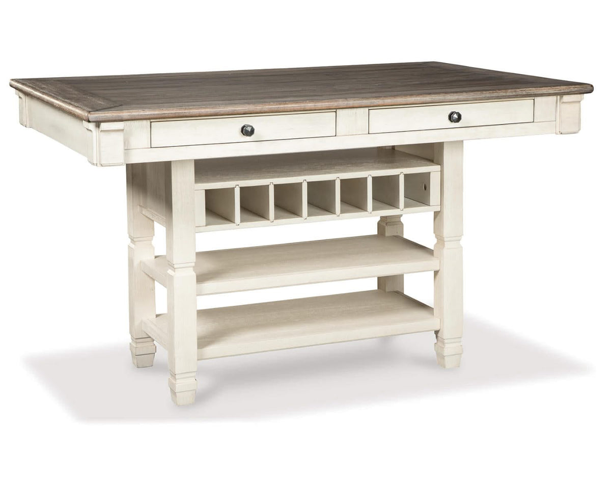 Mesa de comedor Bolanburg de altura de mostrador con 6 taburetes
