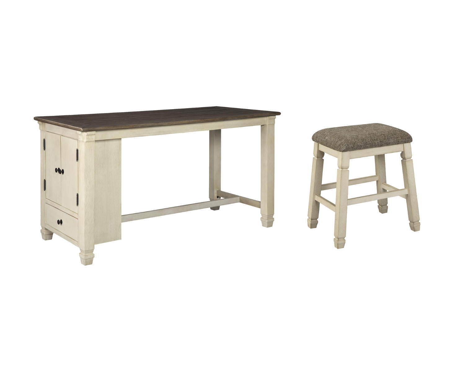 Bolanburg Counter Height Dining Table and 4 Barstools