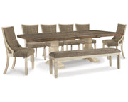 Bolanburg Dining Table, 6 Chairs and Bench