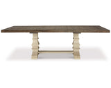 Mesa de comedor Bolanburg, 6 sillas y banco