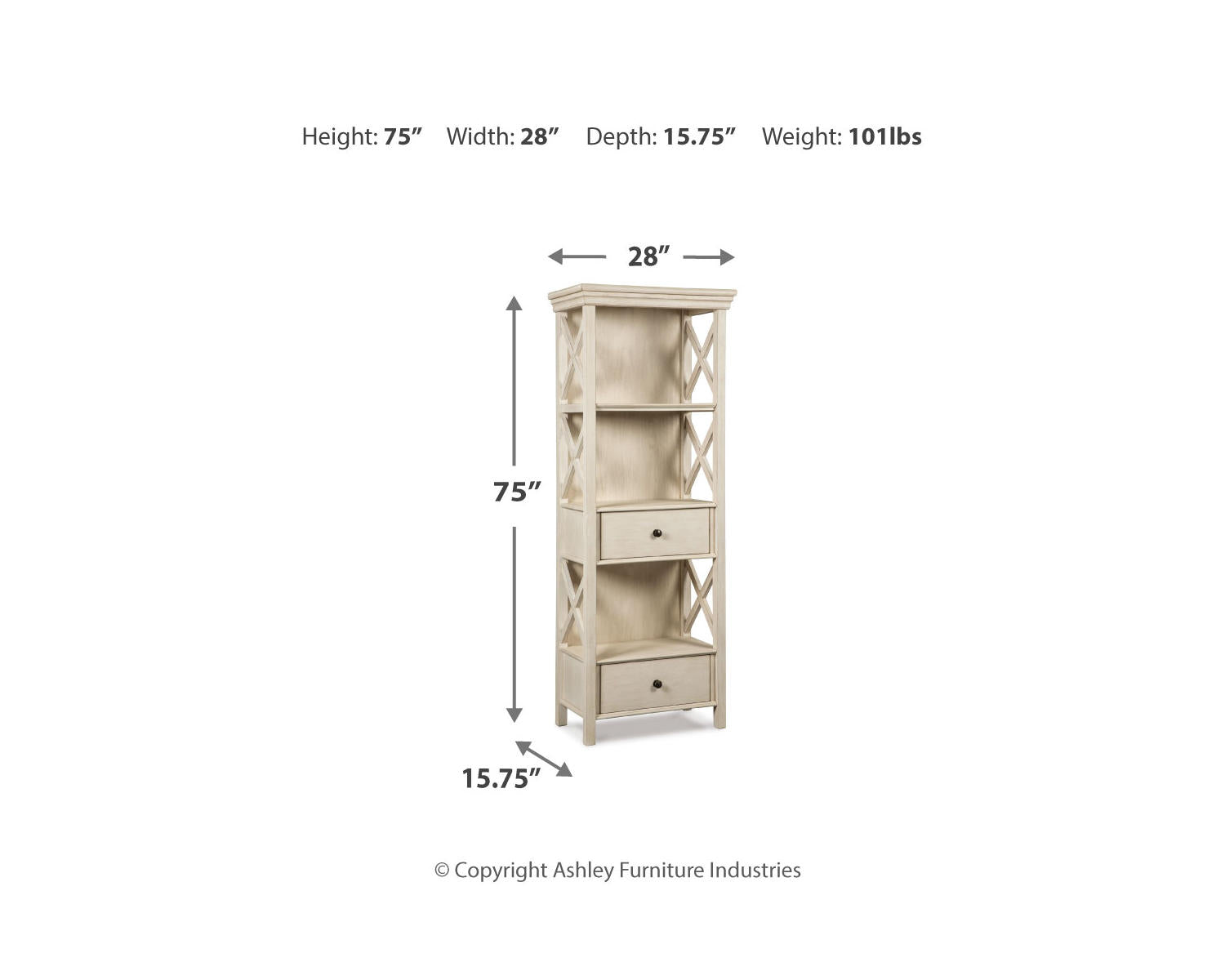 Bolanburg Counter Height Table with 6 Barstools, Server and Display Cabinet