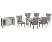 Coralayne Dining Table and 6 Chairs with Server