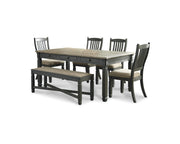 Tyler Creek Dining Table, 4 Chairs and Bench