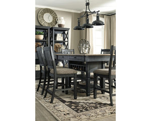Mesa de comedor de altura de mostrador Tyler Creek con 4 taburetes