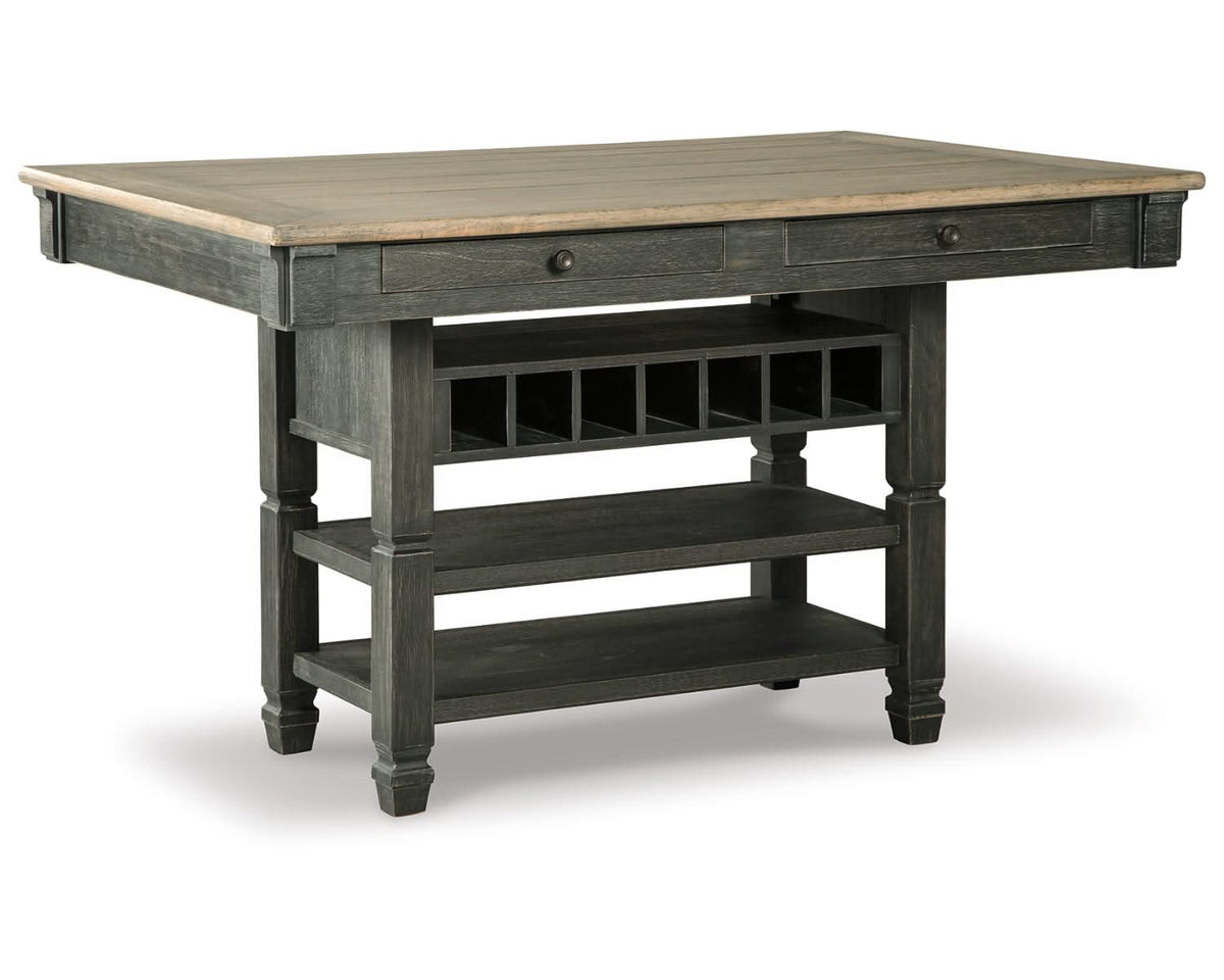 Mesa de comedor de altura de mostrador Tyler Creek con 4 taburetes