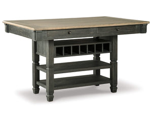 Mesa de comedor de altura de mostrador Tyler Creek con 4 taburetes