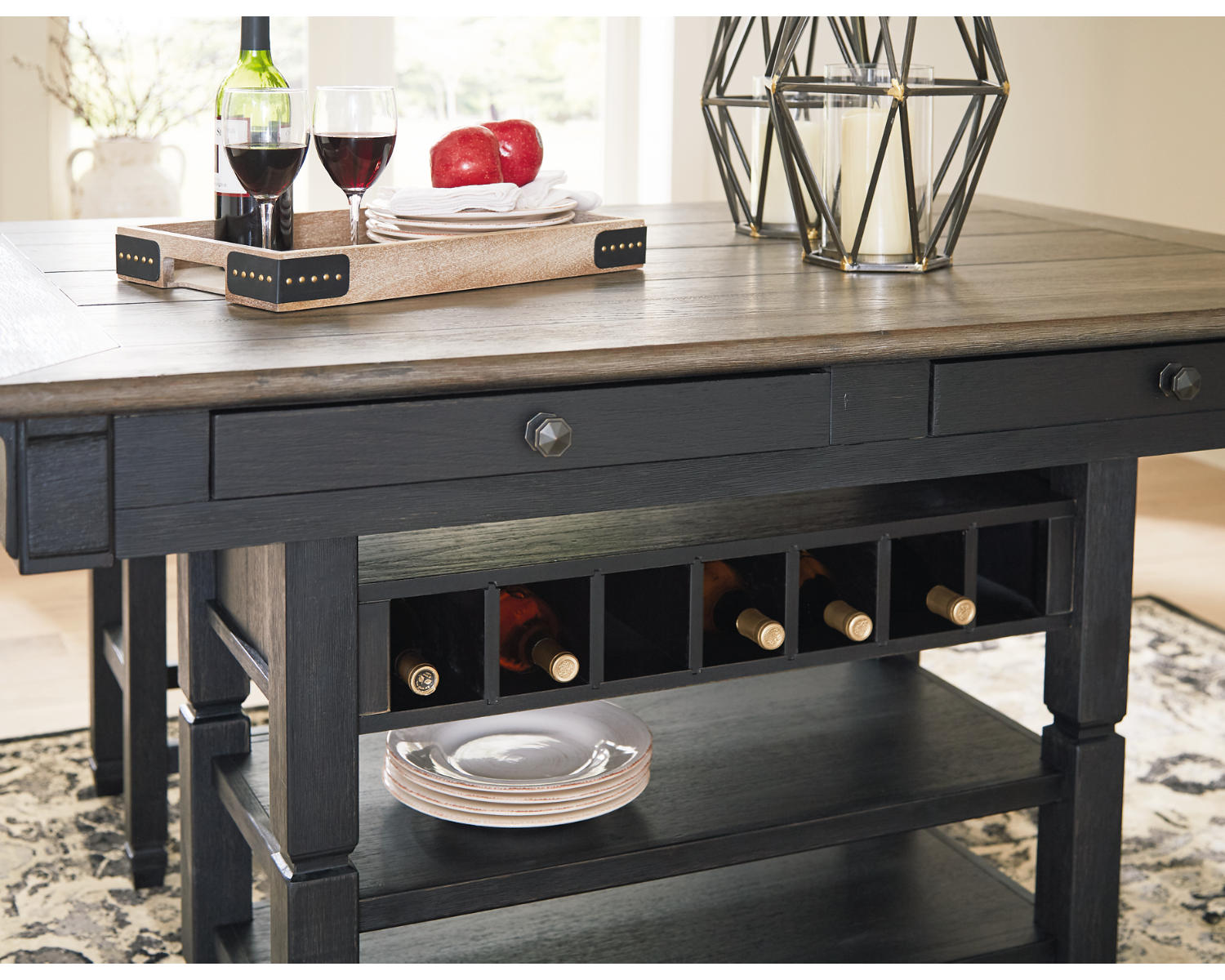 Tyler Creek Counter Height Dining Table and 2 Barstools