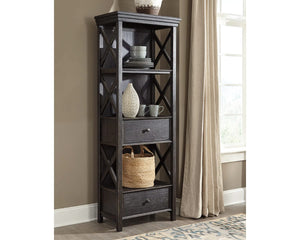 Tyler Creek Counter Height Table with 4 Barstools, Server and Display Cabinet
