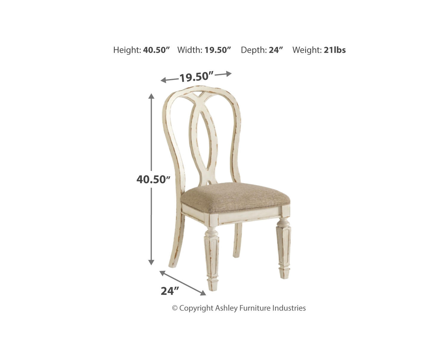 Realyn Dining Table and 4 Chairs