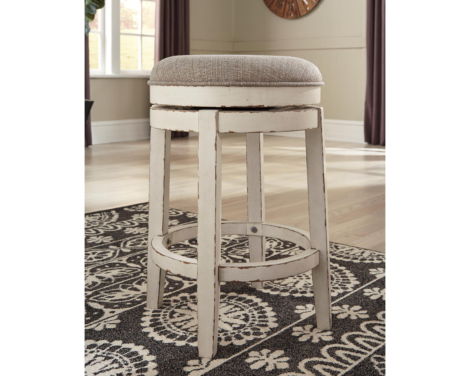 Realyn Counter Height Dining Table and 3 Barstools