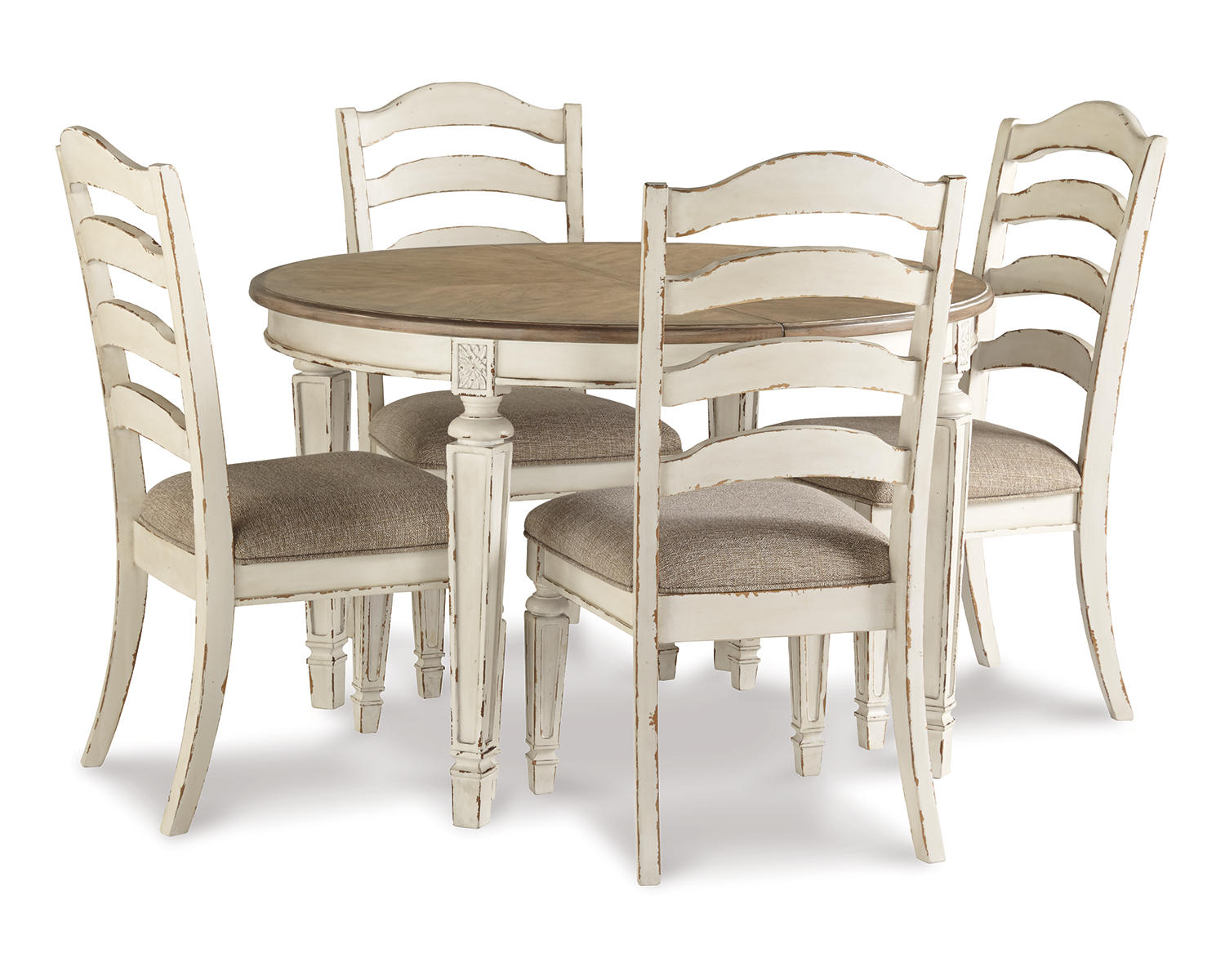 Realyn Dining Table and 4 Chairs