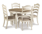 Realyn Dining Table and 4 Chairs