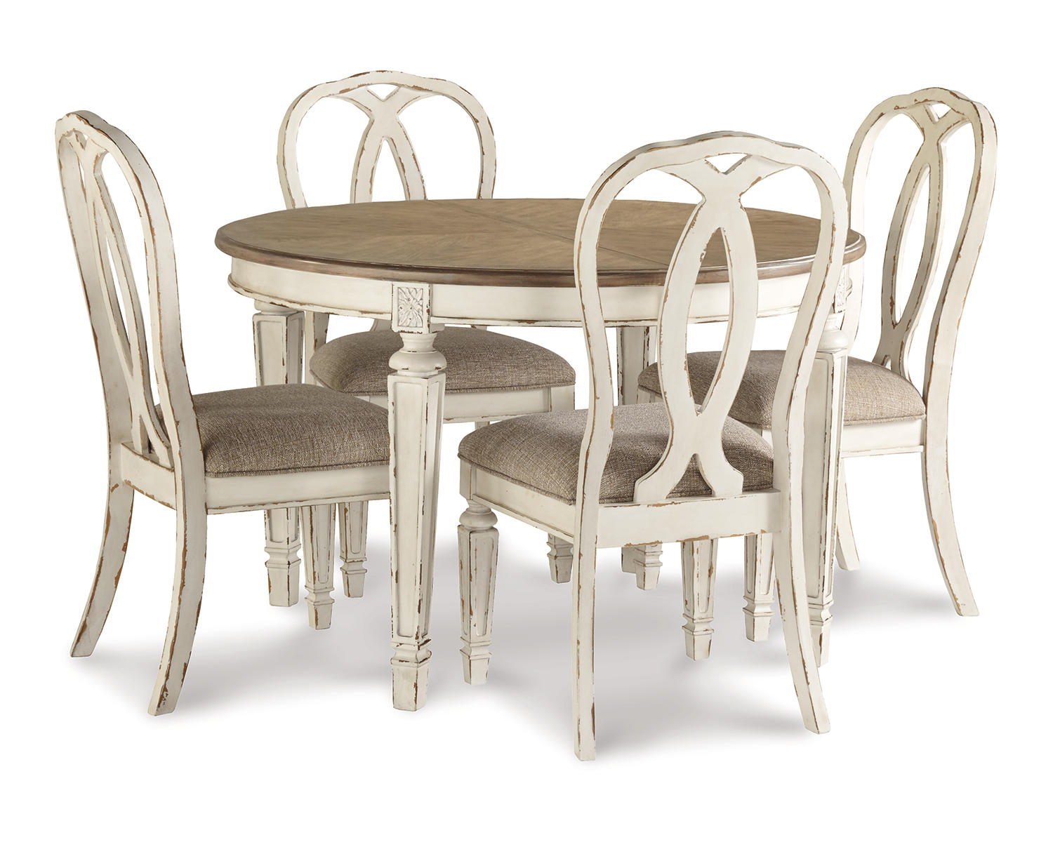 Realyn Dining Table and 4 Chairs