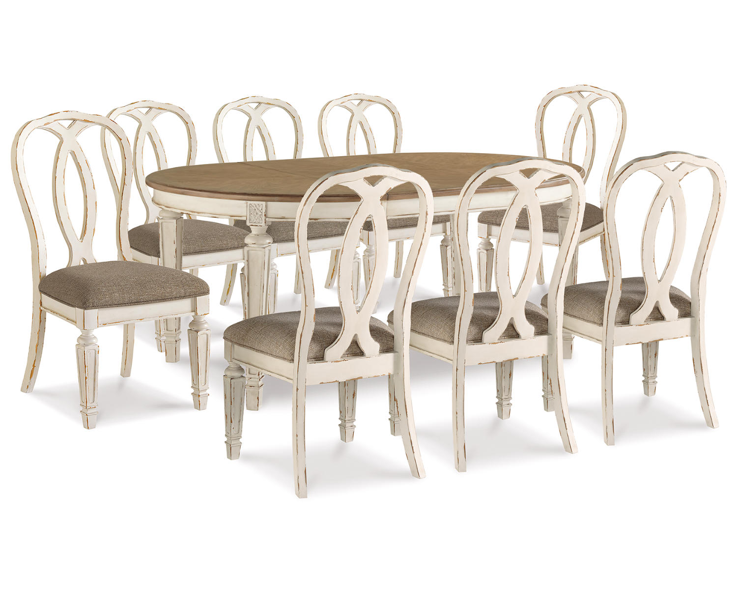Realyn Dining Table and 8 Chairs