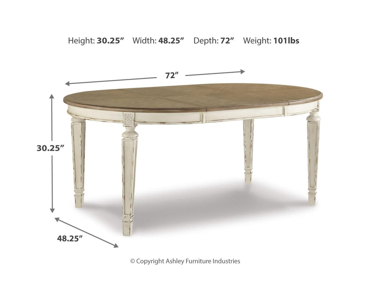 Realyn Dining Table and 4 Chairs