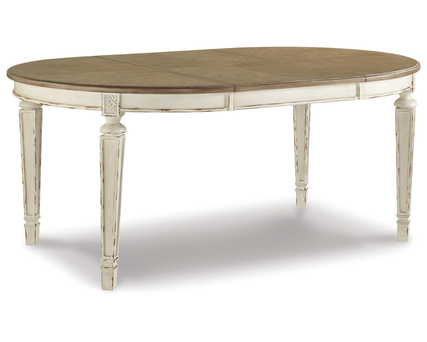 Realyn Dining Table and 6 Chairs with Server
