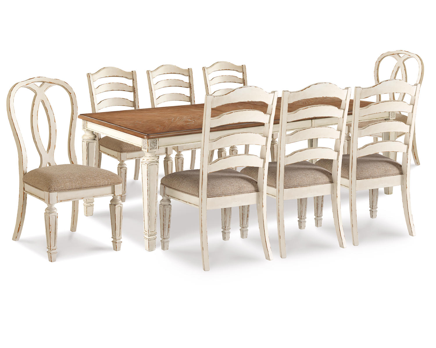 Realyn Dining Table with 8 Chairs