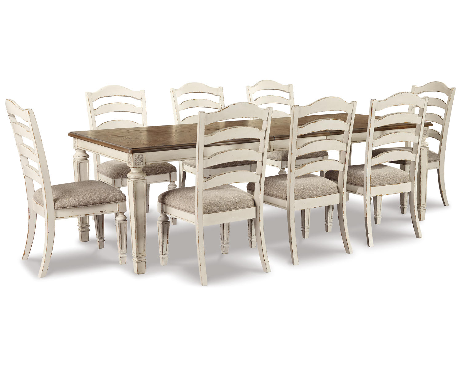 Realyn Dining Table and 8 Chairs
